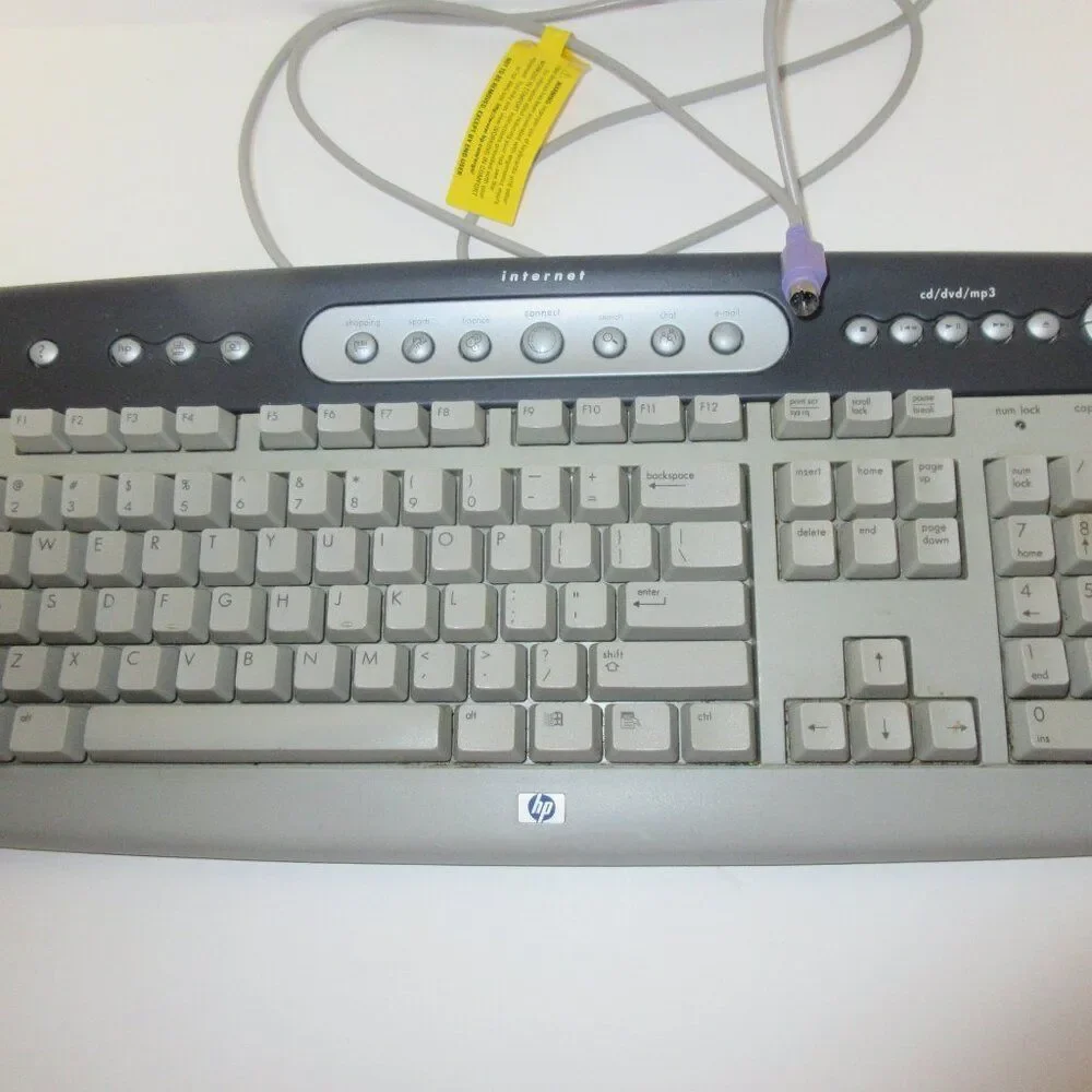 HP SK-2560 Internet/Multimedia PS/2 Wired Keyboard - Beige/Gray